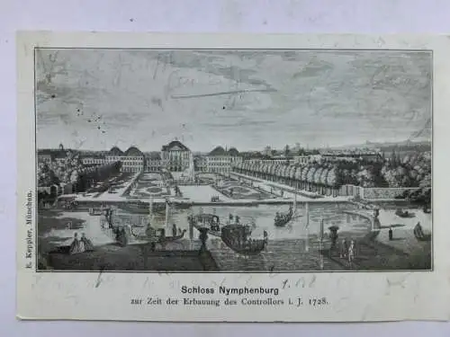 Alte AK München Schloß Nymphenburg 1904 [B1048]