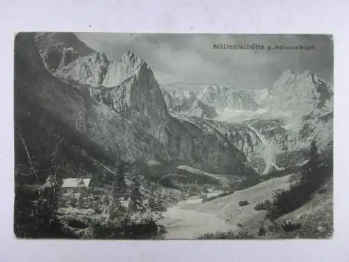 Alte AK Garmisch Partenkirchen Höllentalhütte 1906 [B1051]