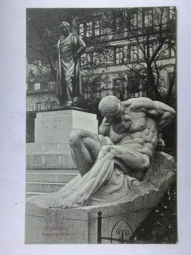 Alte AK Heidelberg Bunsen-Denkmal um 1920 [B1073]