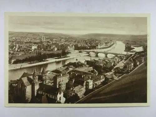 Alte AK Würzburg Ludwigsbrücke Mainviertel um 1940 [B1082]