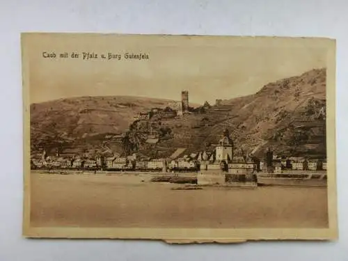 Alte AK Caub Pfalz Burg Gutenfels um 1915 [W537]