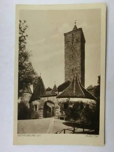 Alte AK Rothenburg Tauber Burgtor um 1940 [W550]