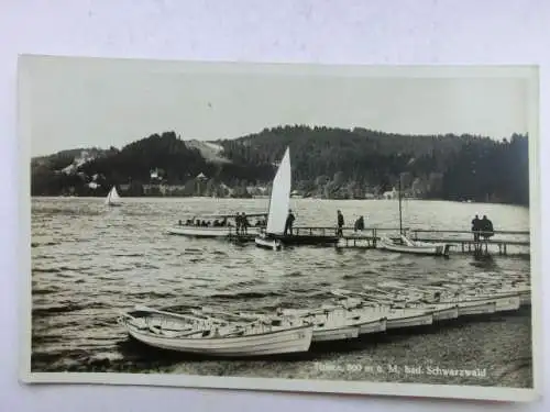 Alte AK Titisee Schwarzwald 1935 Boote [W551]