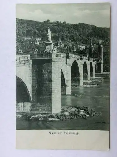 Alte AK Heidelberg Brücke um 1910 [W566]