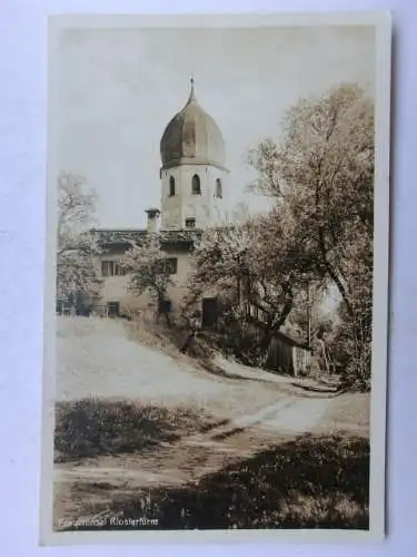 Alte AK Chiemsee Fraueninsel Klosterturm 1937 [W585]