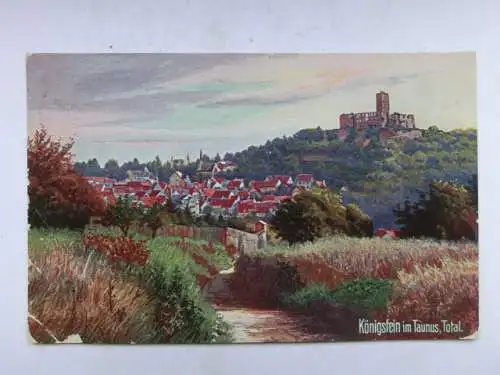 Alte AK Königstein im Taunus (m. Knicken) [W613]