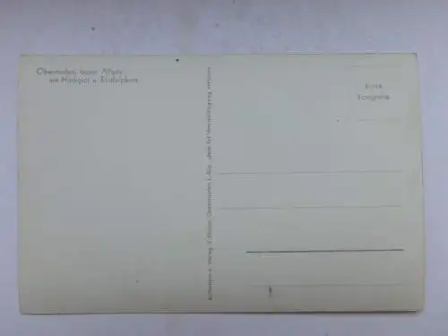 Alte AK Oberstaufen Hochgrat Rindalphorn [W622]