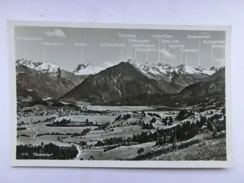 Alte AK Oberstdorf mit Alpenkette [W623]