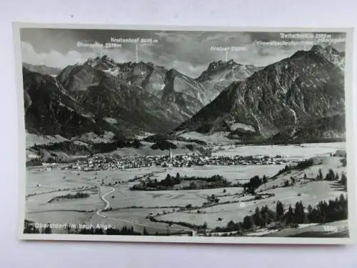 Alte AK Oberstdorf mit Alpenkette [W624]