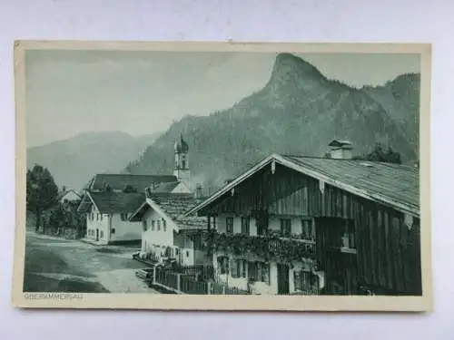 Alte AK Oberammergau Kirche m. Kofel [W637]