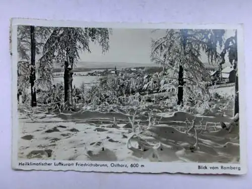 Alte AK Friedrichsbrunn Harz Winter 1940 [W645]