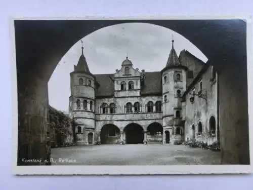 Alte AK Konstanz Rathaus 1952 [W648]