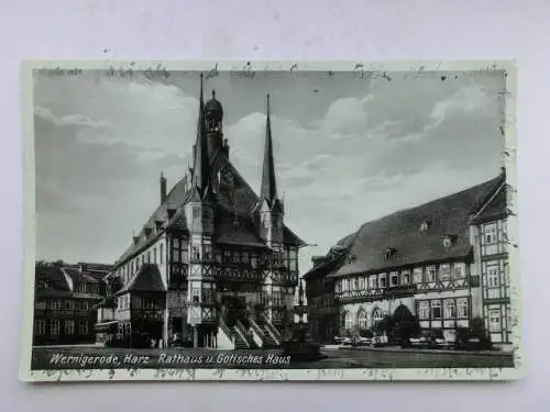 Alte AK Wernigerode Rathaus 1934 [W728]