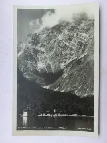 Alte AK Berchtesgaden Königssee St. Bartholomä Watzmann [W735]