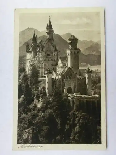 Alte AK Füssen Schloß Neuschwanstein 1927 [B1136]