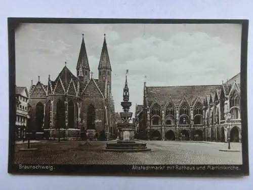 Alte AK Braunschweig Altstadtmarkt Rathaus… um 1935 [B1139]