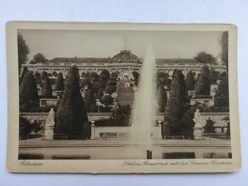 Alte AK Potsdam Schloß Sanssouci Große Fontaine [B1144]