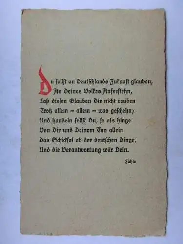 Alte AK Gedichtkarte Fichte Gedicht [B1166]