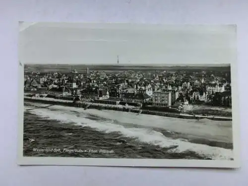 Alte AK Westerland Sylt Fliegeraufnahme 1935 [B1180]