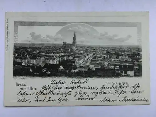 Alte AK Ulm von Norden 1902 [B1209]