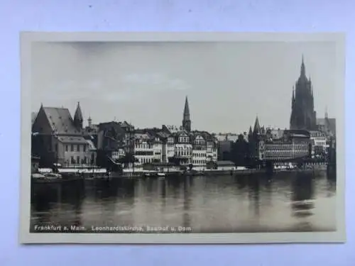 Alte AK Frankfurt Leonhardiskirche Saalhof Dom [B1218]