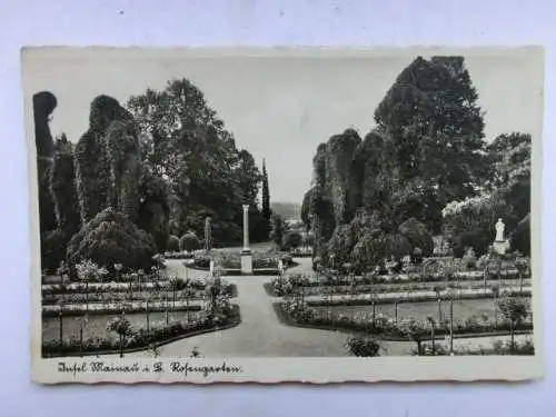 Alte AK Insel Mainau Bodensee Rosengarten 1936 [B1226]