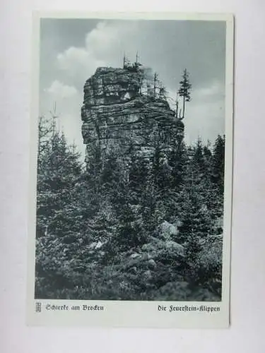 Alte AK Schierke Brocken Feuerstein-Klippen [B1237]