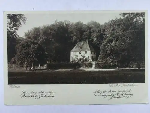 Alte AK Weimar Goethes Gartenhaus 1933 [B1242]