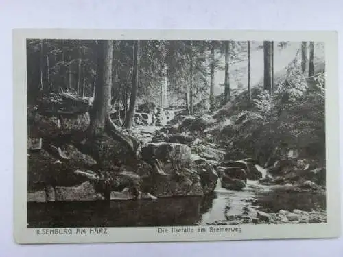 Alte AK Ilsenburg Harz Ilsefälle Bremerweg 1926 [B1249]