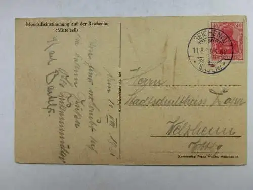 Alte AK Reichenau Mittelzell Bodensee 1921 [W597]