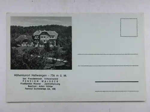 Alte AK Hallwangen Freudenstadt Pension Waldeck [W606]