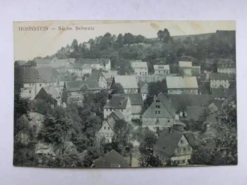 Alte AK Hohnstein Sächsische Schweiz (fleckig) um 1920 [W724]