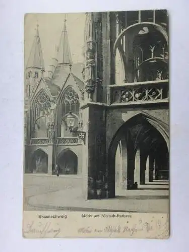 Alte AK Braunschweig Altstadt-Rathaus 1917 [W730]