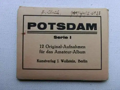 Alte AK Potsdam Mäppchen 12 Aufnahmen 1928 7,5 x 9,5 cm [B1251]