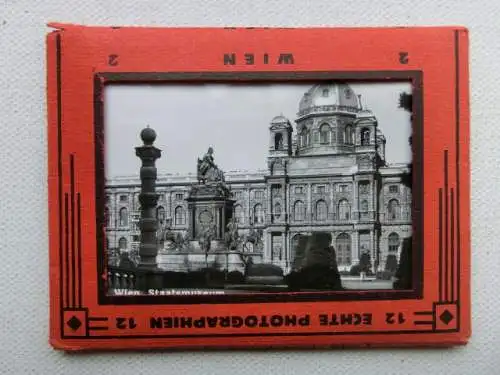 Alte AK Wien Mäppchen mit 12 Aufnahmen 7,5 x 9,5 [B1254]