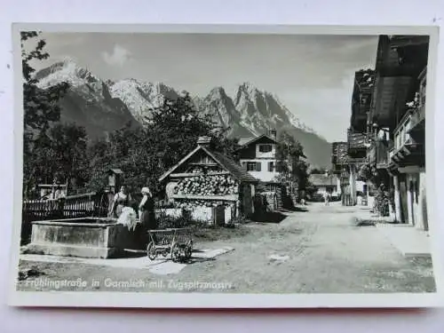 Alte AK Garmisch Partenkirchen Frühlingstraße [Z888]