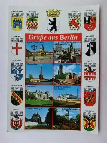 Alte AK Berlin Mehrbildkarte Wappen [Z968]