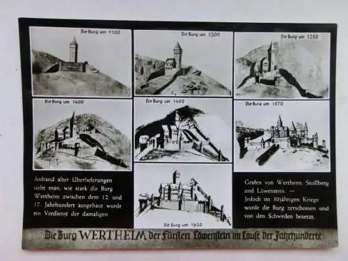 Alte AK Wertheim Burg Wertheim [Z990]