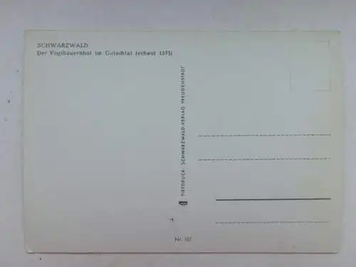 Alte AK Schwarzwald Schwarzwaldhaus [Z1009]