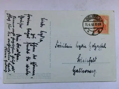 Alte AK Gemäldekarte Bank Kastanienbaum [R471]