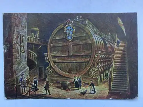 Alte AK Heidelberg Das Große Faß 1926 [R484]