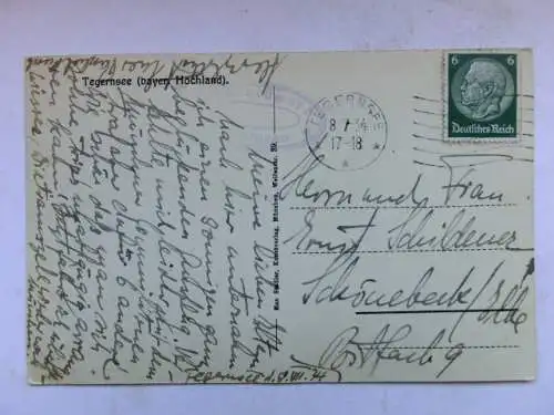 Alte AK Tegernsee 1934 [R514]