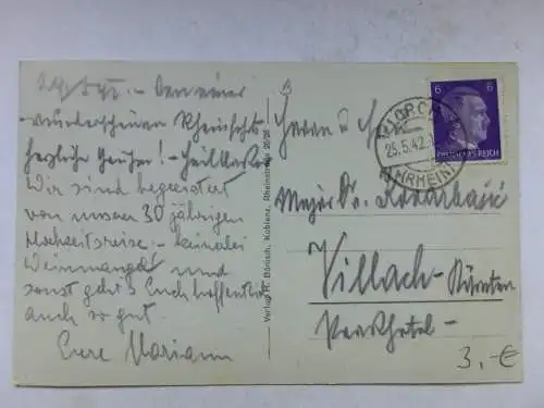 Alte AK Bingen Burg Klopp 1942 [R535]