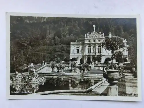 Alte AK Schloß Linderhof 1942 [R555]