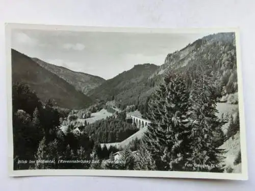Alte AK Höllental Ravennabrücke Schwarzwald 1940 [R562]
