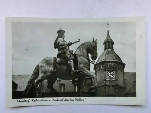 Alte AK Düsseldorf Rathausturm 1942 [R567]
