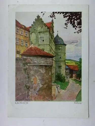 Alte AK Gemäldekarte Kronach Festung 1938 [R641]