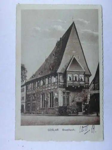 Alte AK Goslar Brusttuch 1919 [R647]