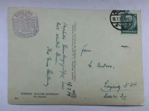 Alte AK Potsdam Sanssouci 1934 [R657]