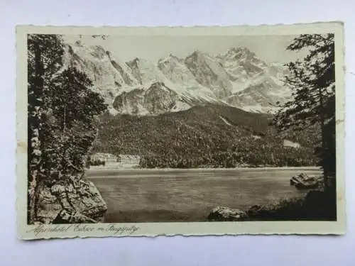 Alte AK Garmisch Partenkirchen Alpenhotel Eibsee [R670]